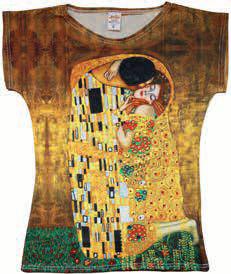 Women T-Shirt Gustav Klimt The Kiss