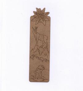 Wooden Bookmark Edelweiss