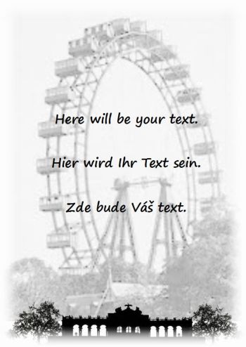 Greeting card for the receiver of the gift - The Viennese Giant Ferris Wheel 