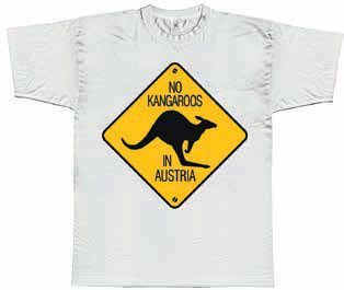 Attraktive Neuheiten T-Shirt No kangaroos in / Austria white Clothes