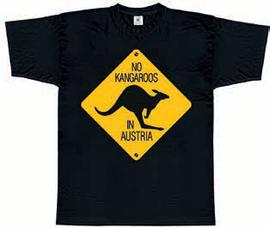 T-Shirt No kangaroos in Austria black