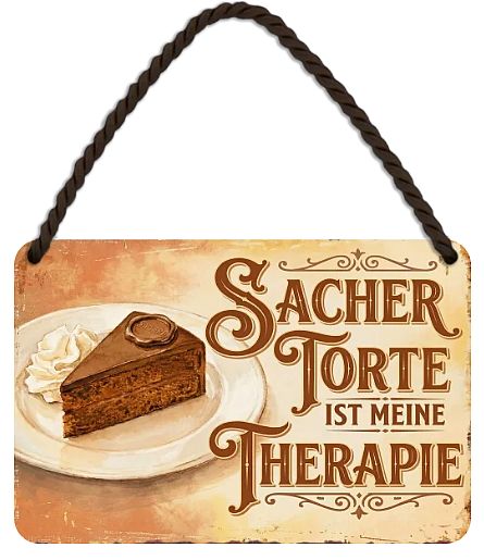 Tin Sign Sacher Cake