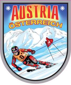 Sticker Austria Skier