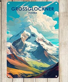 Metal Sign Großglockner vintage
