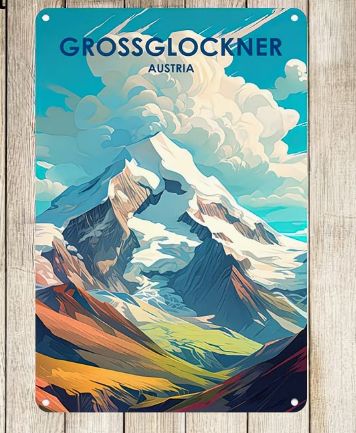 Metal Sign Großglockner vintage