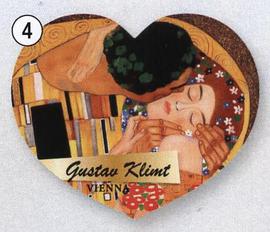 Gustav Klimt Fridge Magnet Heart