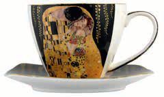Geschenk Karton 0,56L Der Kuß 1.Wahl Kuss Gustav Klimt The Kiss Tasse 
