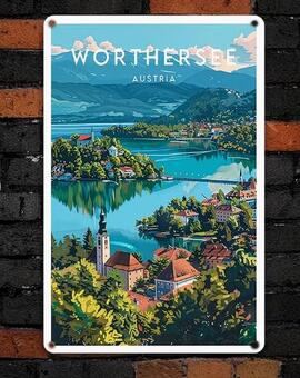 Metal Sign Wörthersee vintage