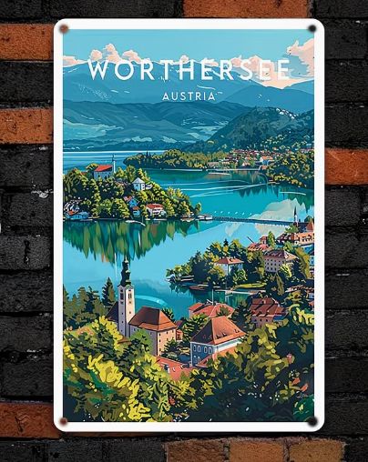Metal Sign Wörthersee vintage
