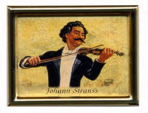 Johann Strauss Fridge Magnet Gold