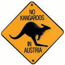Fridge Magnet No kangaroos in Austria