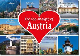 Top 10 Sights of Austria Fridge Magnet