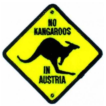 Nášivka No kangaroos in Austria