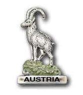 Alpine Hiking Stick Badge Austria Capricorn