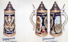 Ceramic Beer Mug with Lid Austria