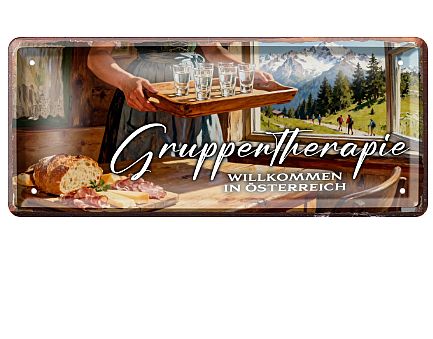 Tin Sign Gruppentherapie