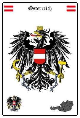 Tin Sign Austria Coat of Arms