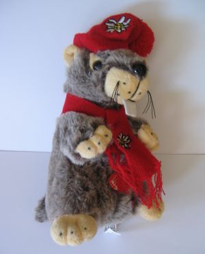 Plush marmot with yodel voice