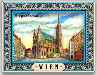 Wood magnet Vienna St. Stephen's Cathedral