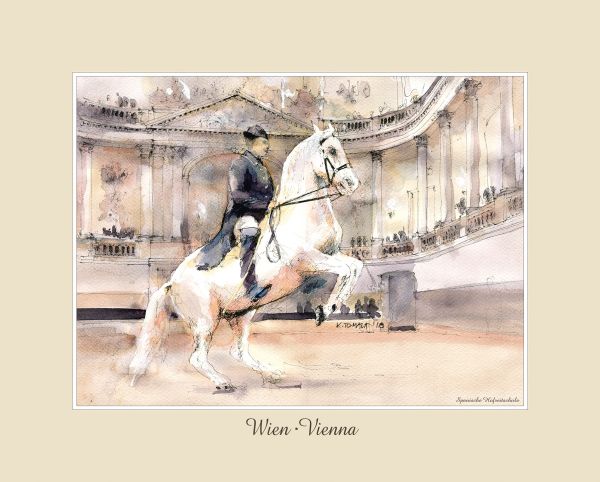 Watercolor Painting Spanische Hofreitschule