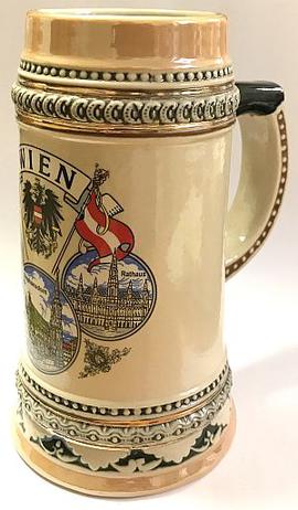 Ceramic Beer Mug Seidel Vienna
