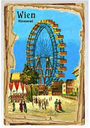 Vienna Giant Ferris Wheel postcard special paperboard