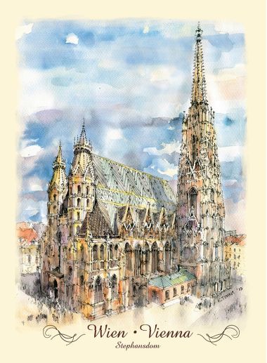 Poscard Stephansdom Watercolor