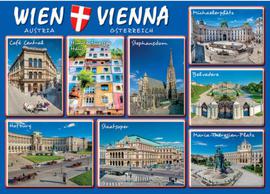 Postcard Vienna 8 Motifs