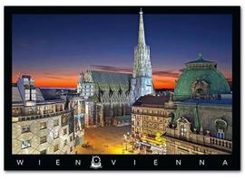 Postcard Vienna St.Stephens Cathedral Night