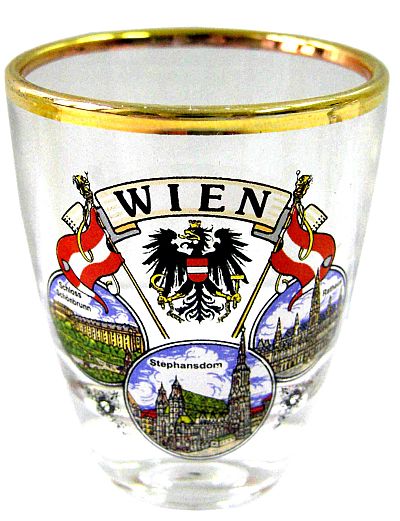 Vienna shot glass motifs